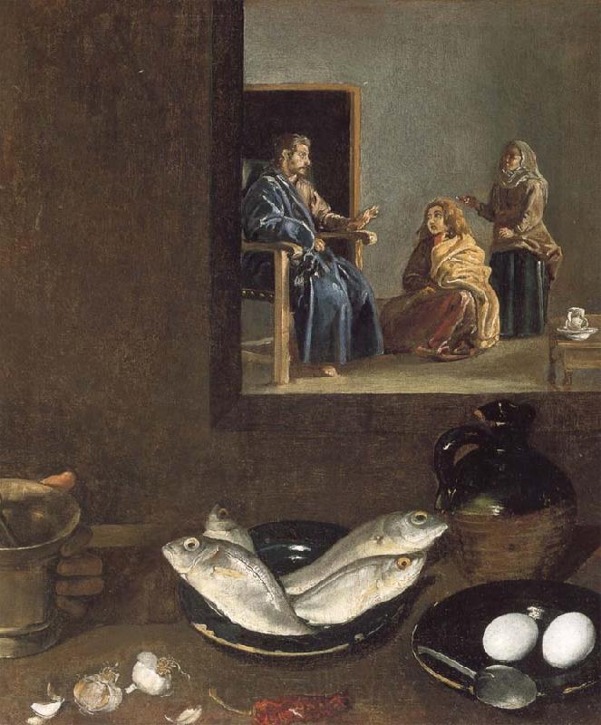 Diego Velazquez Detail of Kitchen Scene with Christ in the House of Martha and Mary France oil painting art